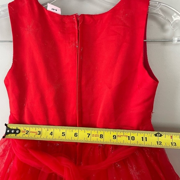 Unbranded, girls 5-6 years old, red poofy formal tulle skirt dress ball gown - Picture 6 of 7